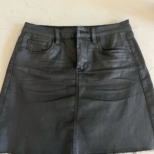 Black Denim coated skirt